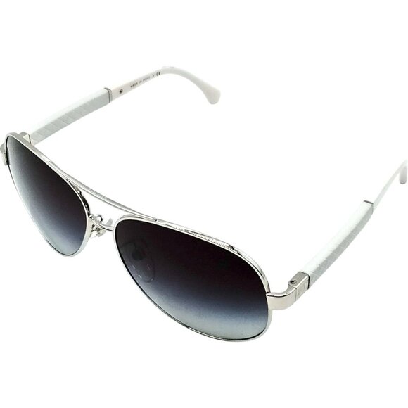 304267BW (S3) Chanel Glasses Silver Leather - Picture 1 of 8